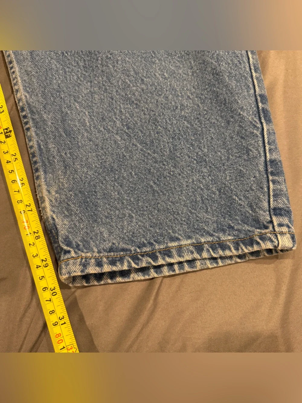 VTG Carhartt B17 STW Relaxed Fit Blue Jeans Men 48x30 Denim Heavyweight